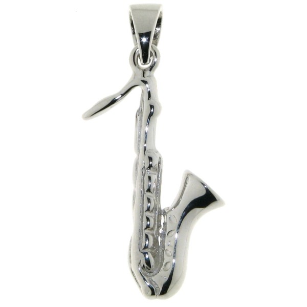 Anhänger Saxophon Musikinstrument Blasinstrument massiv echt Silber