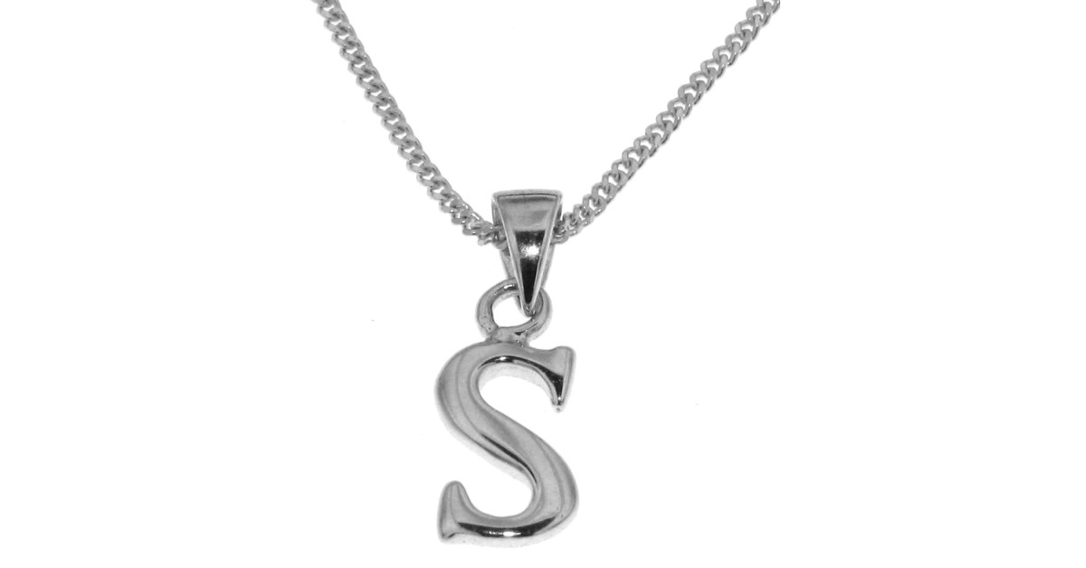 Buchstabe S echt Silber komplett mit Kette online kaufen Alphabet
