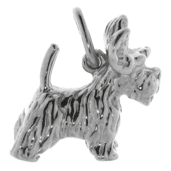 Anhänger Terrier Hunderasse massiv echt Silber