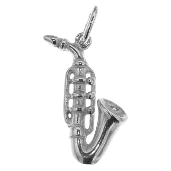 Anhänger Saxophon Musikinstrument Blechblasinstrument echt Silber