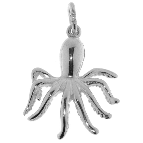 Krake Oktopus Tintenfisch Schmuck Anhänger Silber