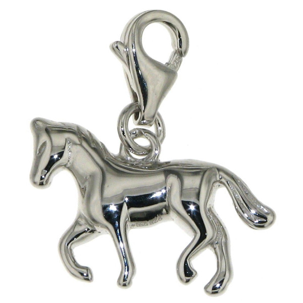 Charm Pferd Pferdchen Fohlen Pony massiv echt Silber
