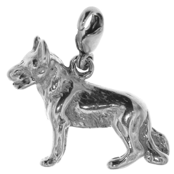 Charm Schäferhund Hunderasse massiv echt Silber