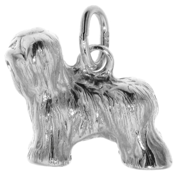 Anhänger Bobtail Hund Hunderasse echt Silber