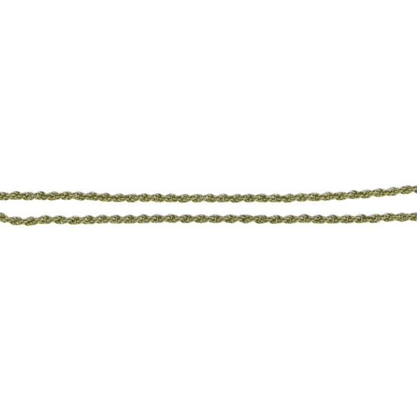 Collierkette Kordelkette - Rope chain - 2 mm Stärke massiv echt Silber goldplattiert