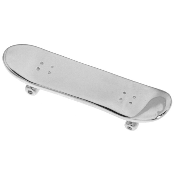 Anhänger Skateboard Skaten Skatesport groß schwer massiv echt Silber