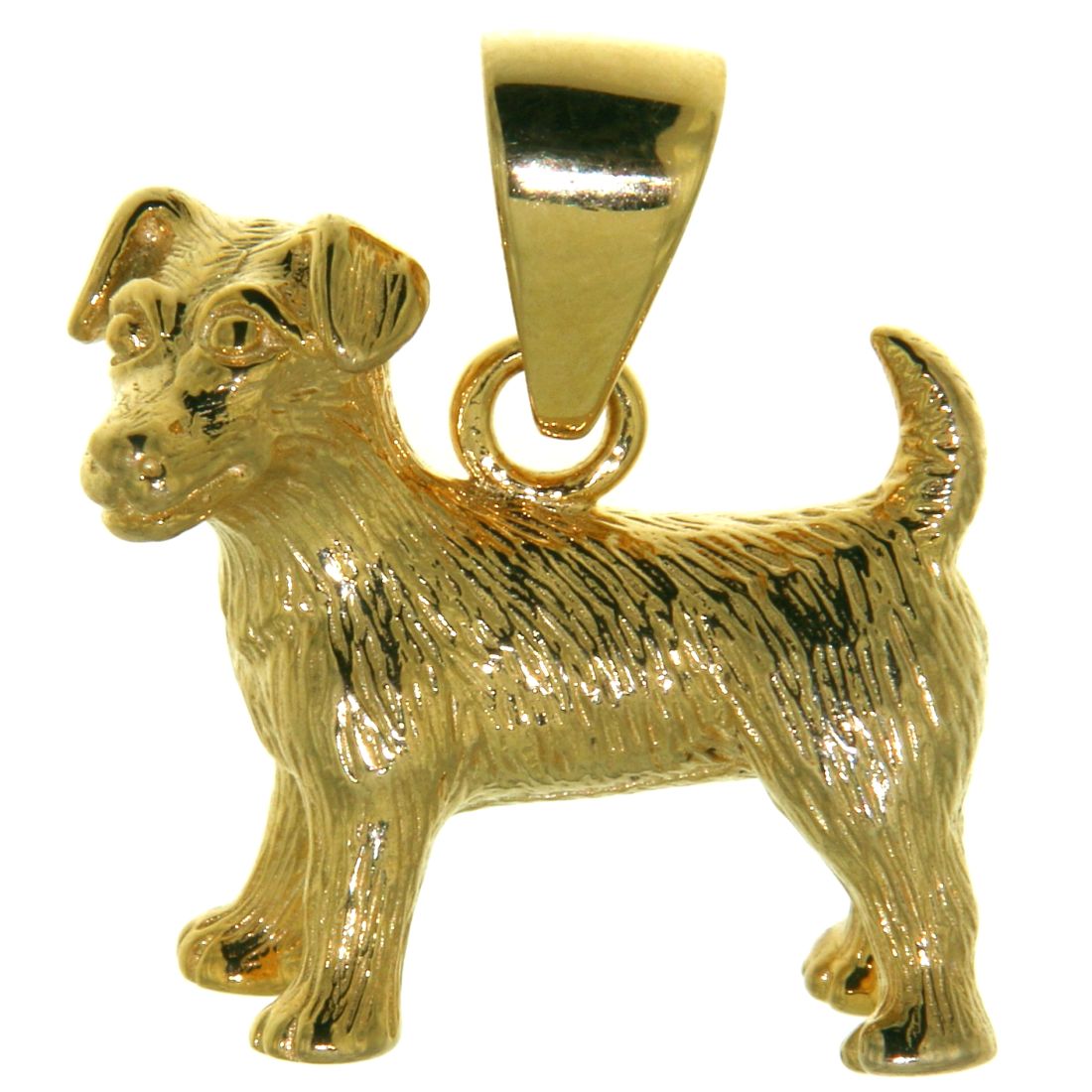Derby Anhänger Jack-Russel-Terrier Hunderasse massiv echt Silber 23831 