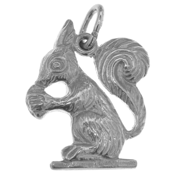 Anhänger Eichhörnchen Eichhorn Eichkatzl massiv echt Silber