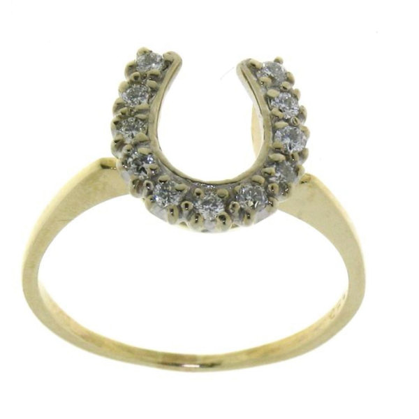Ring mit Diamant Hufeisen