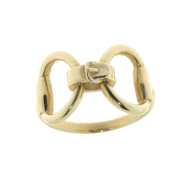 Ring großes Trensengebiß mit Zügelstück massiv Gelbgold