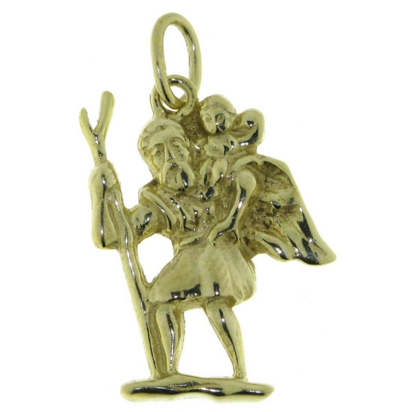 Anhänger Christophorus Heiligensymbol massiv echt Gold