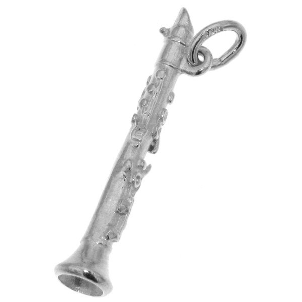 Anhänger Klarinette Musikinstrument massiv echt Silber