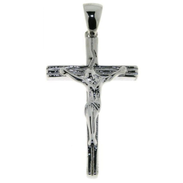 Anhänger Kreuz mit Jesus Kruzifix massiv echt Silber