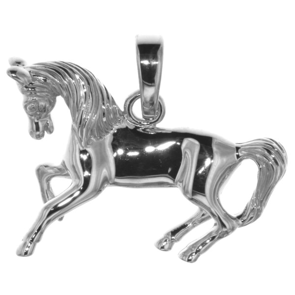 Anhänger großes galoppierendes Pferd massiv echt Silber