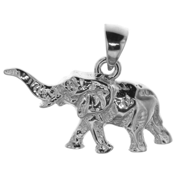 Anhänger Elefant Glücksbringer massiv echt Silber Jumbo