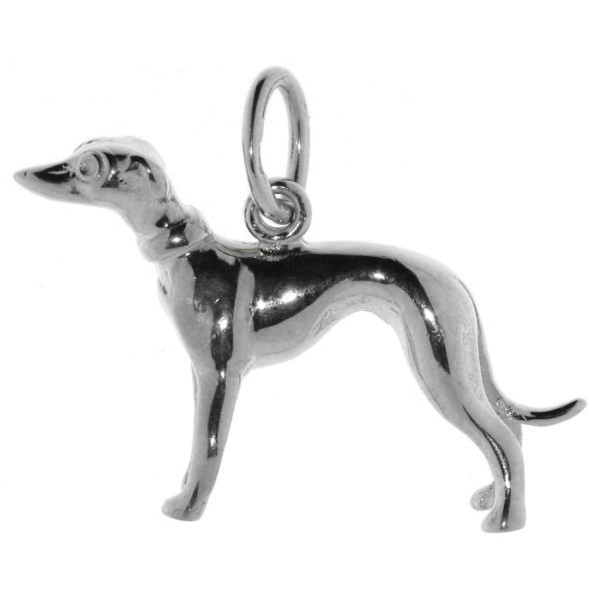 Anhänger Windhund Hunderasse massiv echt Silber
