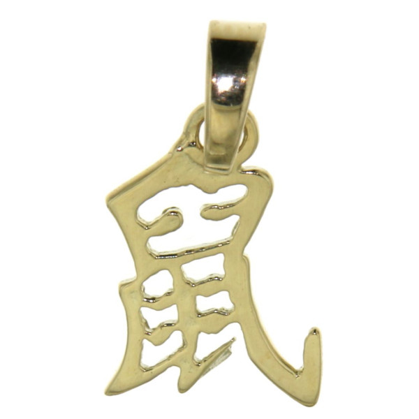 Ratte chinesisches Schriftzeichen Sternzeichen massiv Gold