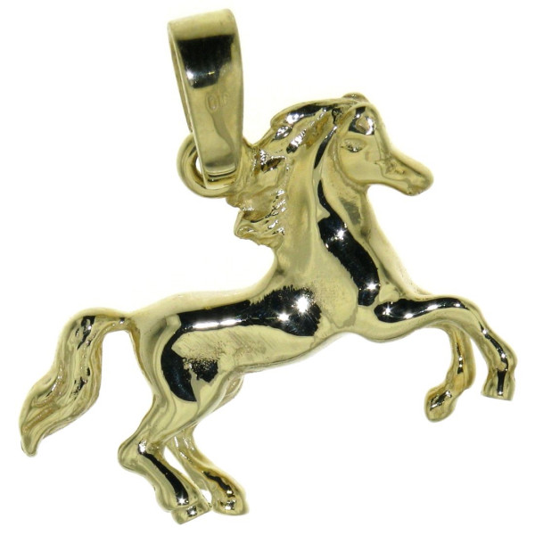 Pferd Anhänger Schmuck massiv Gold
