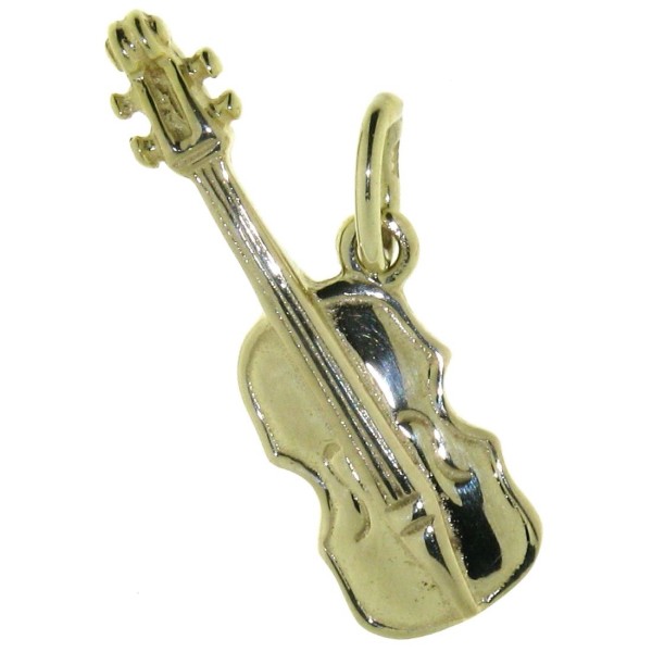 Geige Violine Musikinstrument Schmuck Anhänger massiv Gelbgold